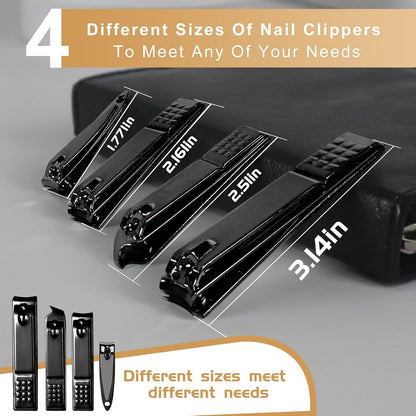 Manicure Set 30 in 1 Nail Clipper set, REDFLOW nail clippers, fingernail & toenail clippers, Manicure Tools, pedicure tools, Suitable for Travel Manicure Kit, Nail Set Kit With Everything Profe