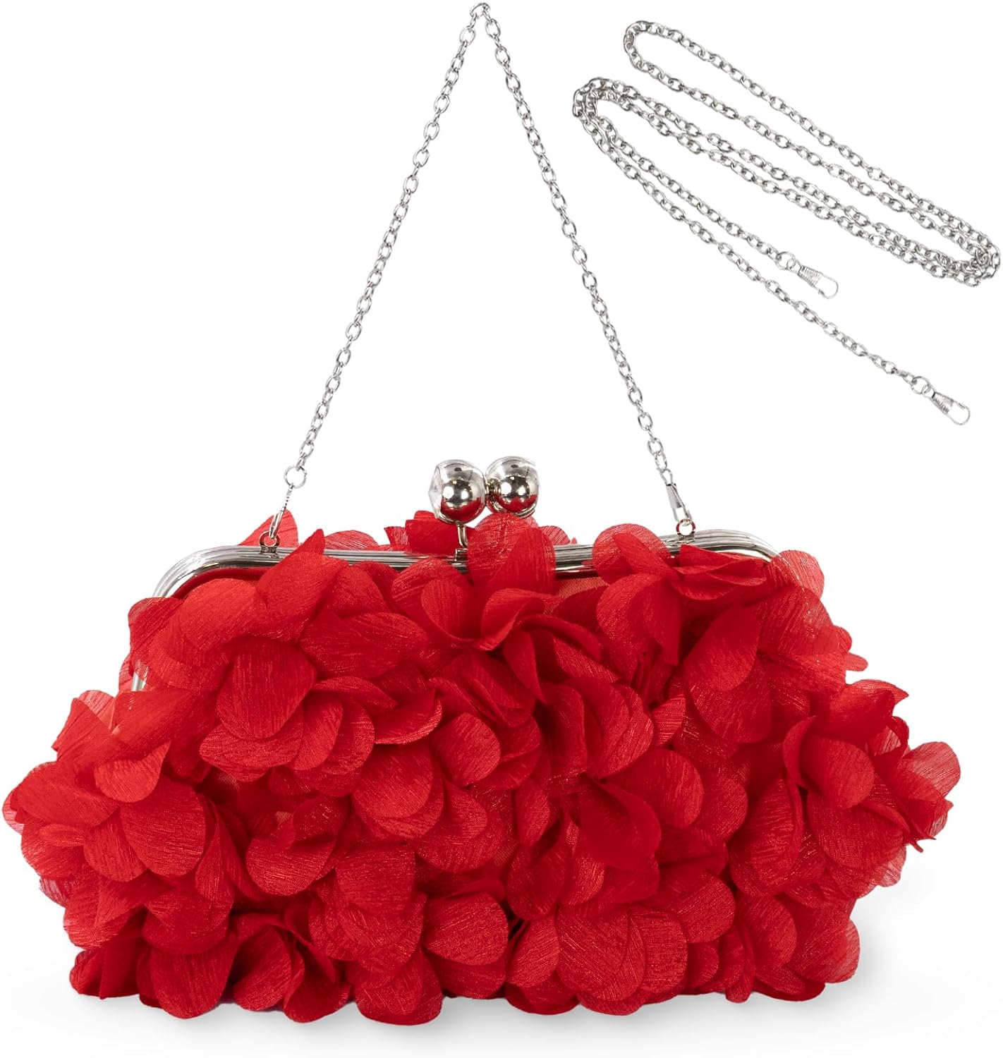 JAMBHALA Clutch Evening Handbags Floral Appliques Small Clutch Purses for Women