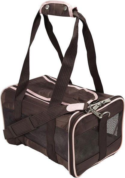 Sherpa Original Deluxe Travel Bag Pet Carrier, Airline Approved & Guaranteed-On-Board - Mesh Panels & Spring Frame, Locking Safety Zippers, Machine Washable Liner - Charcoal Gray, Medium