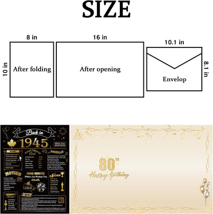 50th Birthday Card, Jumbo CANADA 25x20cm Back in 1975, Gilding Happy 50th Birthday Decoration for Woman, Men, Funny 50 Birthday Gifts for Wife, Husband, Him, Her, Mom