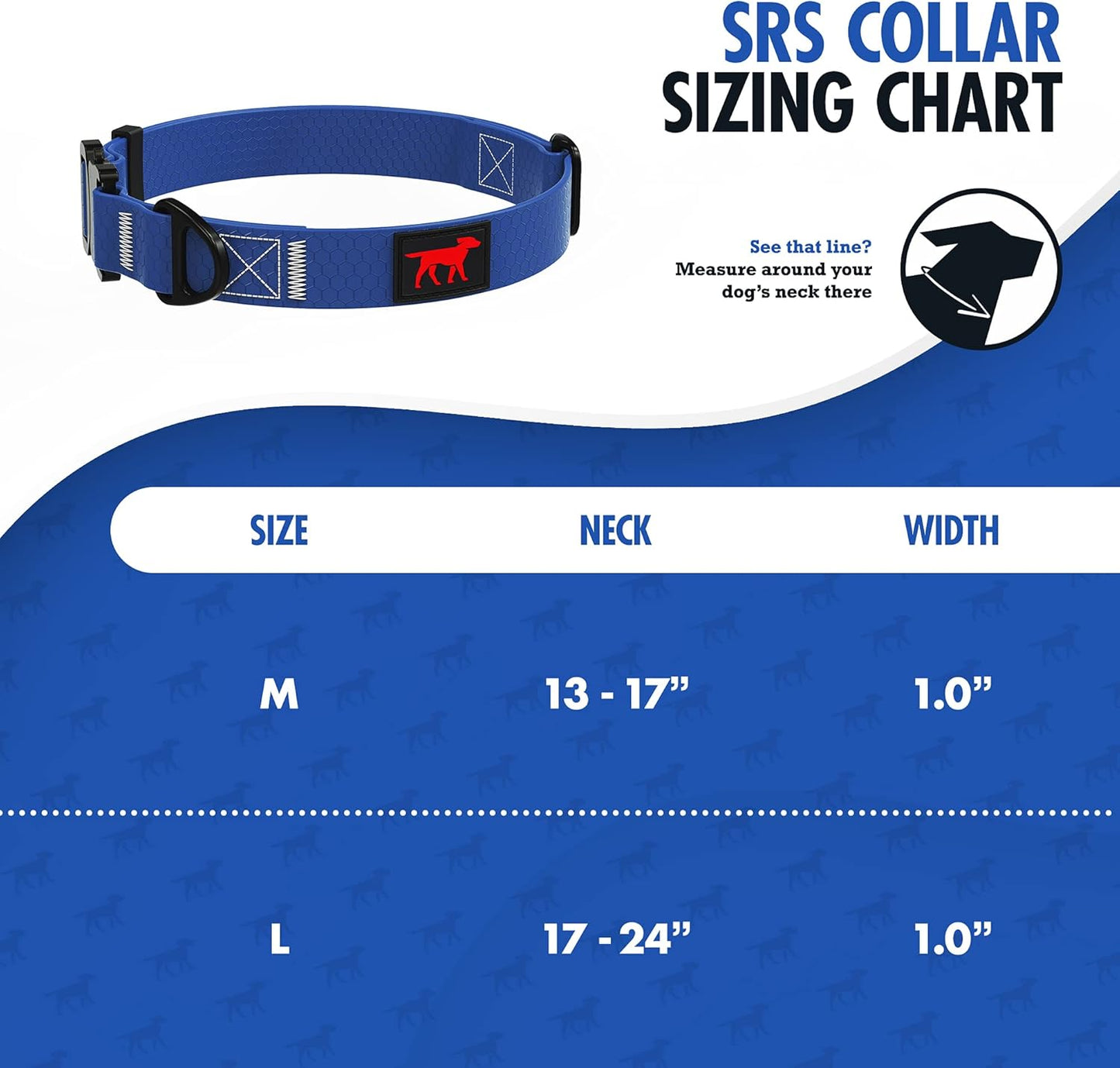 Tuff Pupper Waterproof Action Collar for Dogs | Heavy Duty Water Proof Dog Collar | Tear Proof & Odor Free | Rust-Proof Metal Hardware | Tactical Quick Release Buckle | for Adventurous, Active Dogs