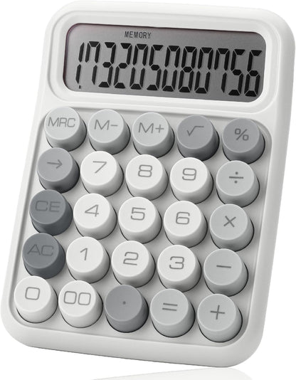 Mr. Pen- Mechanical Switch Calculator, 12 Digits, Large LCD Display, Orange With Big Buttons, Desktop, Cute and Aesthetic Design