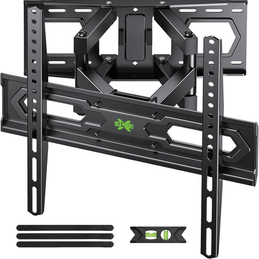 USX MOUNT UL Listed Full Motion TV Wall Mount for Most 32-70 inch TVs up to 110lbs, Wall Mount TV Bracket with Dual Swivel Articulating Arms, Max VESA 400x400mm and 16" Wood Studs, XMM021