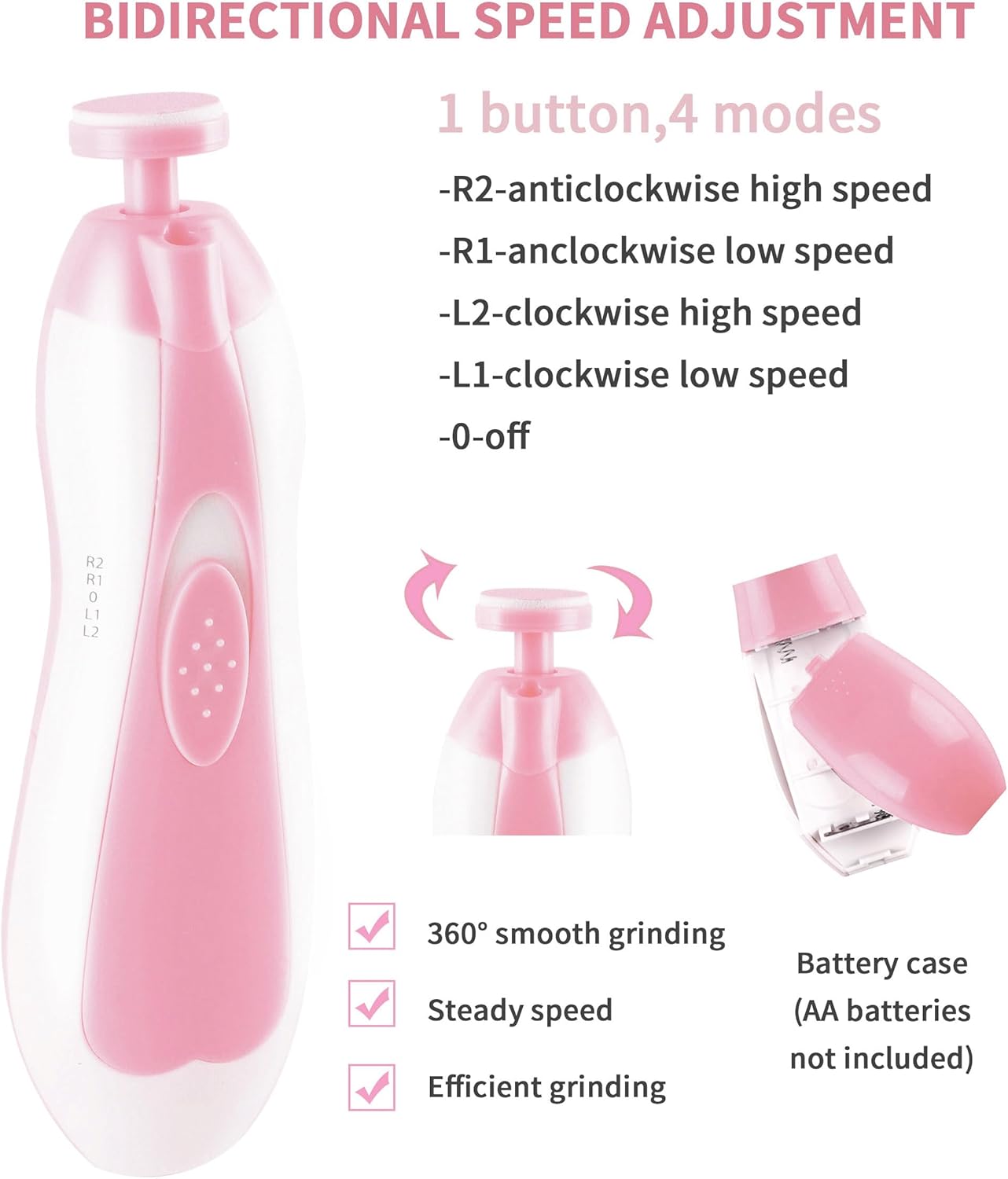 Baby Nail Trimmer Electric,Baby Nail File Clipper for Toes and Fingers