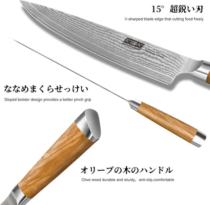 HOSHANHO Damascus Fillet Knife 7 Inch, Professional VG-10 Super Steel Boning Knife, Ultra Sharp Fish Knife with Ergonomic Handle