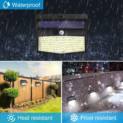 Solar Lights Outdoor, [ 8 Pack/138LED ] Solar Motion Sensor Light Outdoor with 3 Lighting Modes Wireless Waterproof Solar Wall Lights Solar Security Lights for Fence Yard Garden Deck Garage