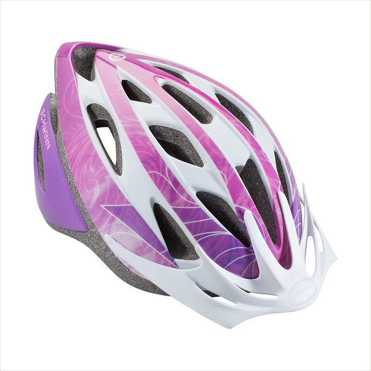 Schwinn Thrasher Kids Bike Helmet, Boys and Girls, Fits 50-54cm Circumference, Ages 5-8 Year Olds, Lightweight, Detachable Visor, CPSC Safety Certified, Child, Purple Pattern