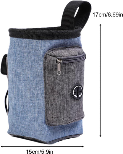 Dog Treat Pouch Bag | Portable Dog Treat Snack Bag Pouch | Dog Treat Carrier Holder, Treat Storage Holder for Travel Dog Walking Puppy Training