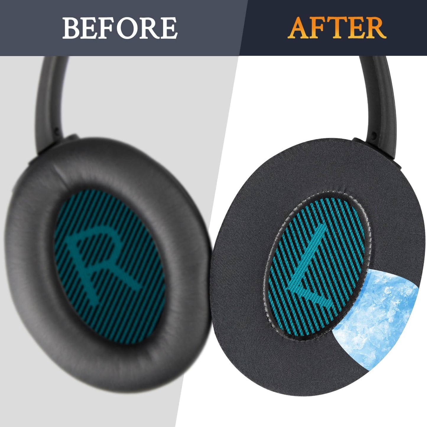 SoloWIT Earpads Cushions for Bose Headphones, Replacement Ear Pads for Bose QuietComfort 15 QC15 QC25 QC2 QC35/Ae2 Ae2i Ae2w/SoundTrue & SoundLink Around-Ear Series - QC25 PL Black&Blue