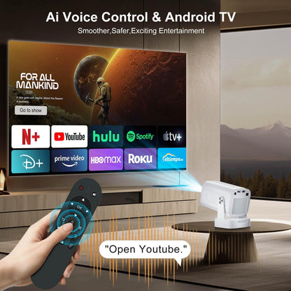 [ Auto Focus/Keystone ] Smart Projector with WiFi and Bluetooth 5.4, SALANGE 1080P Native Projectors 4K, Short Throw Projector w Built in Apps, Android 11, Mini Portable Proyector HY260pro