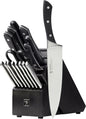 HENCKELS Aviara Premium Knife Block Set - 17 PC Professional Cutlery Knife Set, High Carbon Stainless Steel, Triple Rivet Handle, Chef Knife Set, Knife Set with Block for Kitchen, Black, 17 Piece