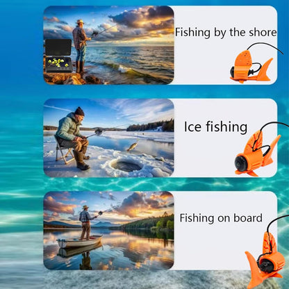Sanpyl Underwater Fishing Camera, 1080P HD Fish Finder with 195° Wide Angle View and 4.3in Screen, Built in 8 LEDs Fill Light, for Ice Lake Boat Kayak Fishing