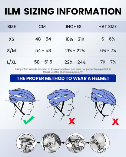ILM Adult Bike Helmet with USB Rechargeable LED Front and Back Light Mountain&Road Bicycle Helmets for Men Women Removable Goggle Cycling Helmet for Commuter Urban Scooter
