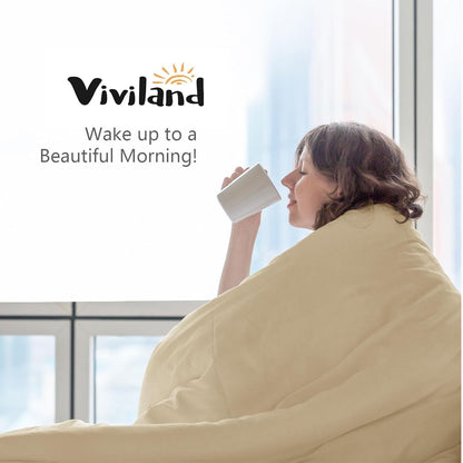 Viviland Floral Queen Sheet Set - 4 Piece Vintage Pink & Yellow Flower Patterned Bed Sheets - Soft, Breathable Microfiber Sheets with Deep Pocket, Non-Slip Fitted Sheets & Pillowcases