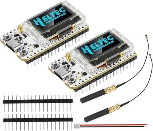 LoRa V3 ESP32 LoRa V3 Development Board, SX1262 ESP32-V3 Dual-core OLED Type C WI-FI Kit OLED Display ESP32 Module CP2012 863-928 MHz for IOT Meshtastic Arduin0, 2-Pack - PuriLite