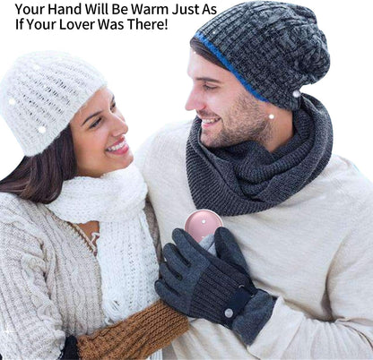 KARECEL Rechargeable Hand Warmers 2 Pack – 10,400mAh Double-Sided Electric Hand Warmers & Power Bank, 4" Full-Surface Heat, Quick Charge Portable USB Pocket Heater, 3 Heat Levels, Tech Gifts for Men & Women – Rose Gold