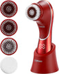 Facial Cleansing Brush, Face Scrubber Exfoliator, Face Scrubber Rechargeable IPX-7 Waterproof, Electric Face Scrubber, Electric Face Spin Brush for Exfoliating, Massaging and Deep Cleansing