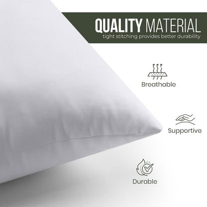 Utopia Bedding Throw Pillows (Set of 4, White), 18 x 18 Inches Pillows for Sofa, Bed and Couch Decorative Stuffer Pillow
