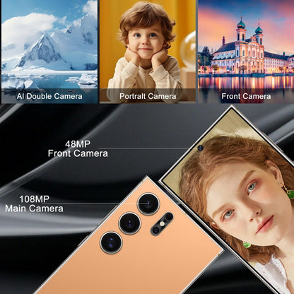 Unlocked Cell Phones Smartphone Unlocked Phones 8+256GB 6.8" HD Screen Dual SIM 108MP+48MP Camera and Built-in Pen (Violet)