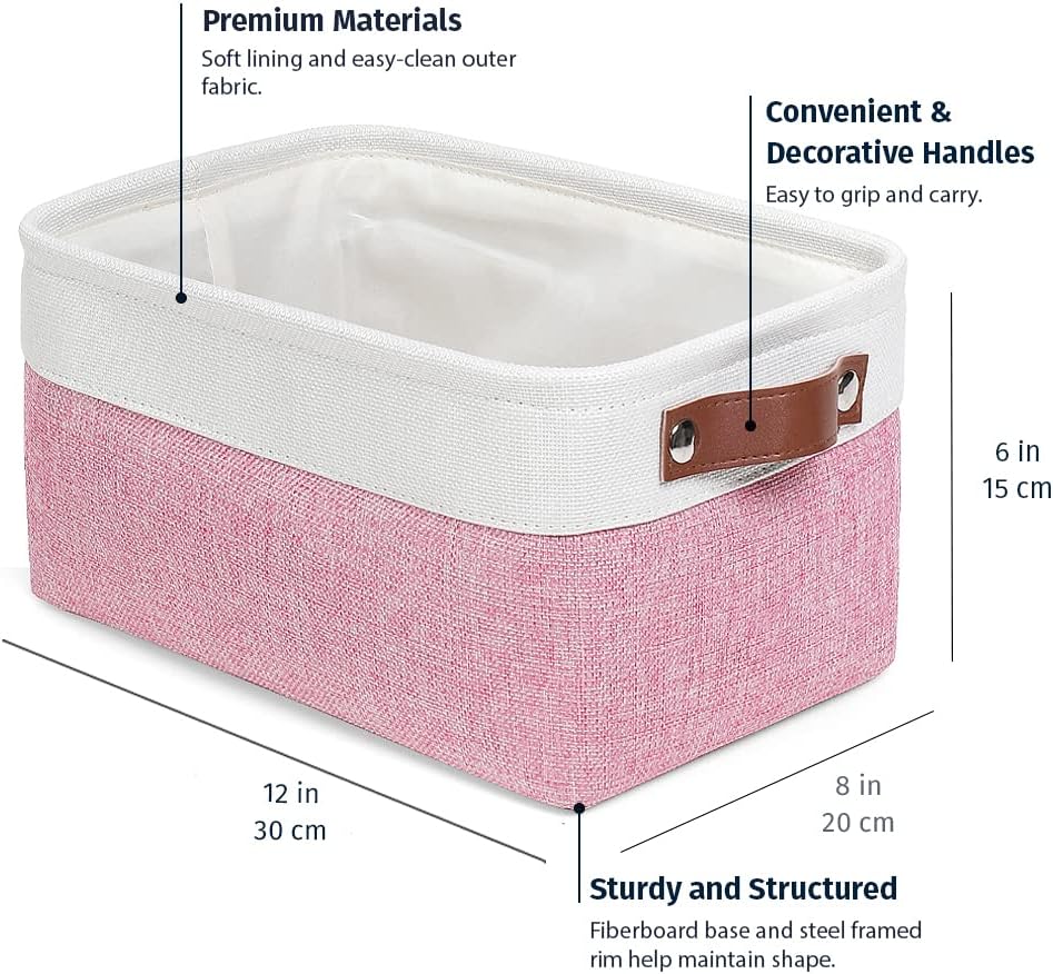 OrganiHaus Large Fabric Storage Baskets for Shelves 3 Pack, 15x11in Closet Storage Bins for Shelves, Cloth Baskets, Fabric Storage Cubes, Linen Closet Organizers, Fabric Basket, White Basket