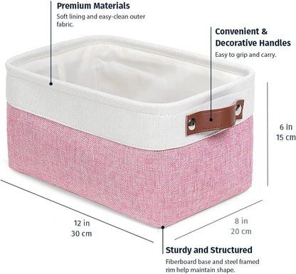 OrganiHaus Large Fabric Storage Baskets for Shelves 3 Pack, 15x11in Closet Storage Bins for Shelves, Cloth Baskets, Fabric Storage Cubes, Linen Closet Organizers, Fabric Basket, White Basket