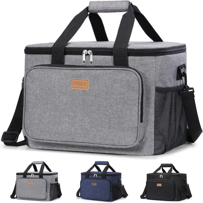 Lifewit Large Lunch Bag Insulated Lunch Box Soft Cooler Cooling Tote for Adult Men Women, Dark Green 12-Can (9L)
