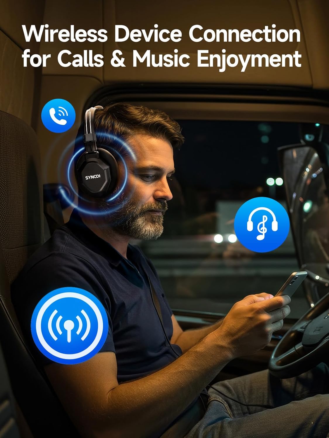 SYNCO XTALK XPRO2 Wireless Intercom Headset System, 2 Person 2.4GHz Wireless Communication Headset Full Duplex 500m/1640ft 24H with Noise Reduction 3.5mm Monitoring for Film Production Teamwork