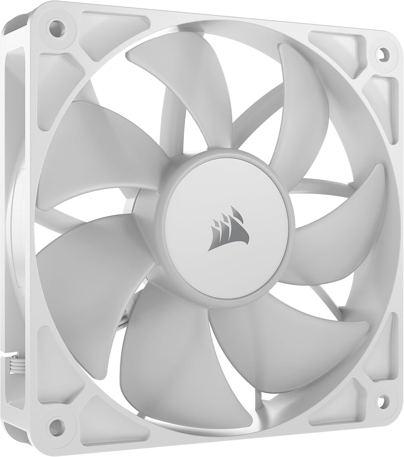 CORSAIR RS120 ARGB 120mm PWM Fan – Daisy-Chain Connection – Low-Noise – Magnetic Dome Bearing – Single Pack – White