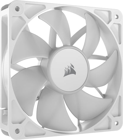 CORSAIR RS120 ARGB 120mm PWM Fan – Daisy-Chain Connection – Low-Noise – Magnetic Dome Bearing – Single Pack – White