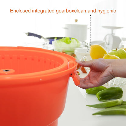 Jiwins Commercial Salad Spinner Large, 5 Gallon/19 Liter Manual Salad Spinner Jumbo Lettuce Spinner Lettuce Dryer-Dries up to 7 Heads of Lettuce
