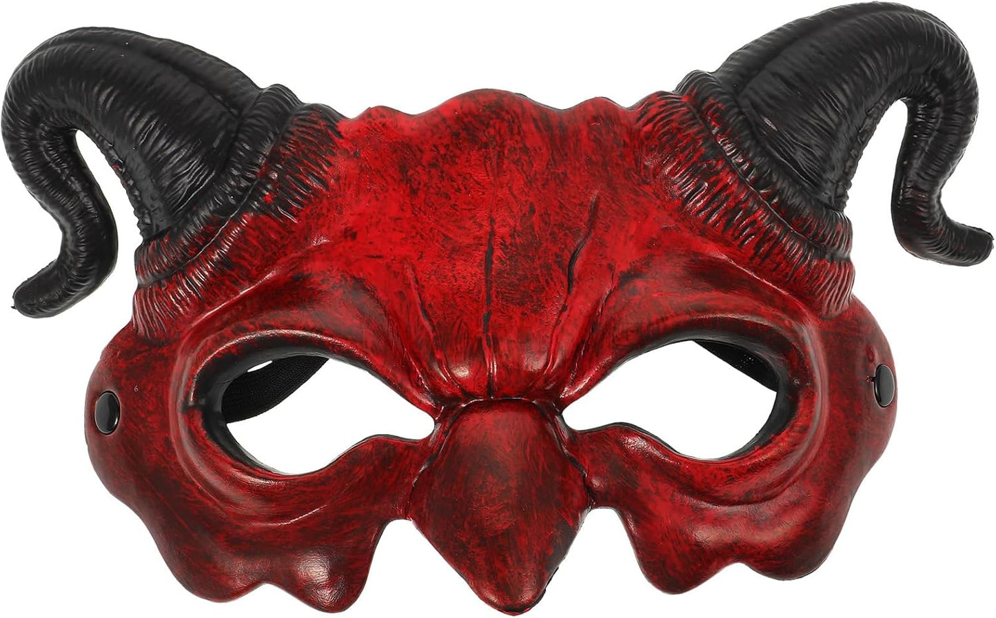 STOBOK Halloween Devil Mask Horror Half Face Mask Scary Horn Ghost Mask Monster Cosplay Mask for Halloween Cosplay Costume