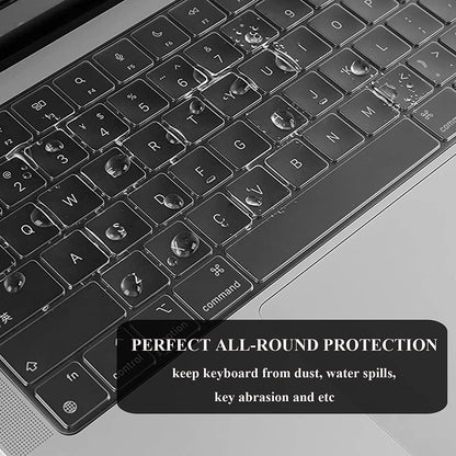 EooCoo Case Compatible with MacBook Air 13 inch M4 M3 M2 2025-2022 A3240 A3113 A2681, 13.6" Hard Case Cover & TPU Keyboard Skin & Screen Protector for Laptop Air 13.6 inch - Crystal Clear