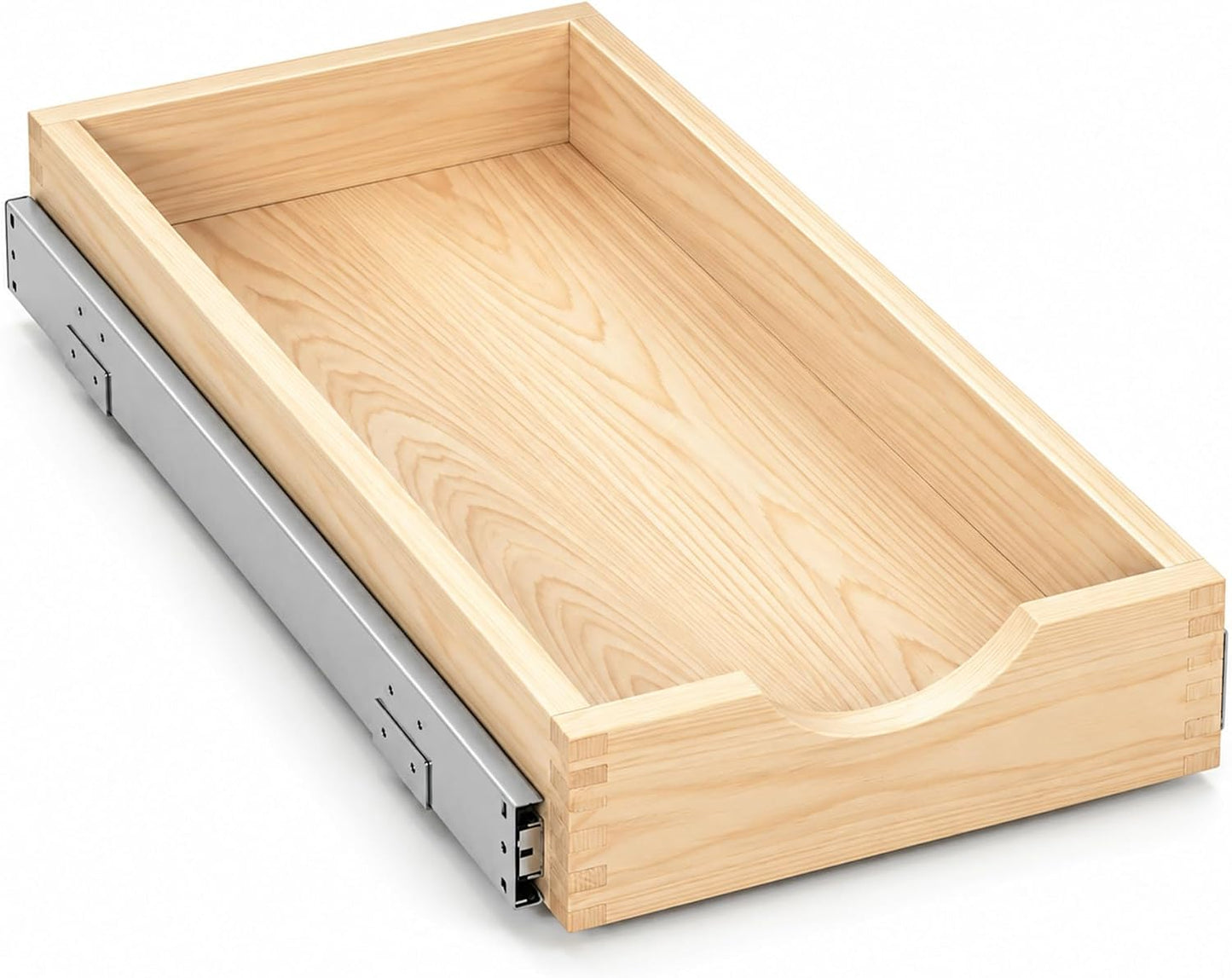 Wooden Pull Out Cabinet Organizer, Slide Out Drawer for Kitchen Organizers and Storage, Soft Close, Heavy Duty, Full-Extension