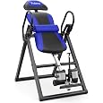 Yoleo Gravity Heavy Duty Inversion Table with Headrest & Adjustable Protective Belt Back Stretcher Machine for Pain Relief Therapy