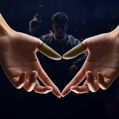 Ultra-Thin Silver Fiber Gaming Finger Sleeves - Breathable, Sweatproof, Seamless Fit with 0.15mm Precision for Enhanced Touchscreen Sensitivity, Anti-Slip Design, and All-Season Comfort（6-Pack）