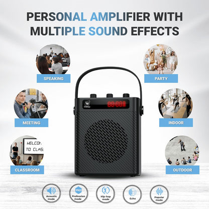 Voice Amplifier with Wireless Handheld Microphone 40W