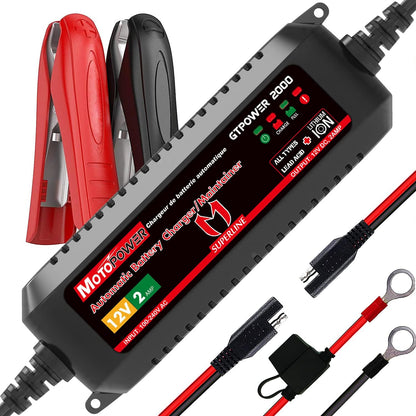 MOTOPOWER MP00205A 12V 800mA Fully Automatic Battery Charger/Maintainer