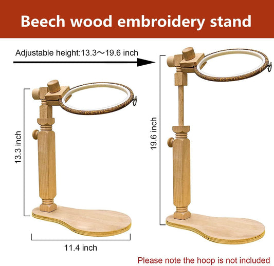 Purilite Select Adjustable Beech Wood Embroidery Hoop Stand