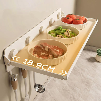 Foldable Kitchen Storage Rack No-drill Spice Rack Wall Mounted