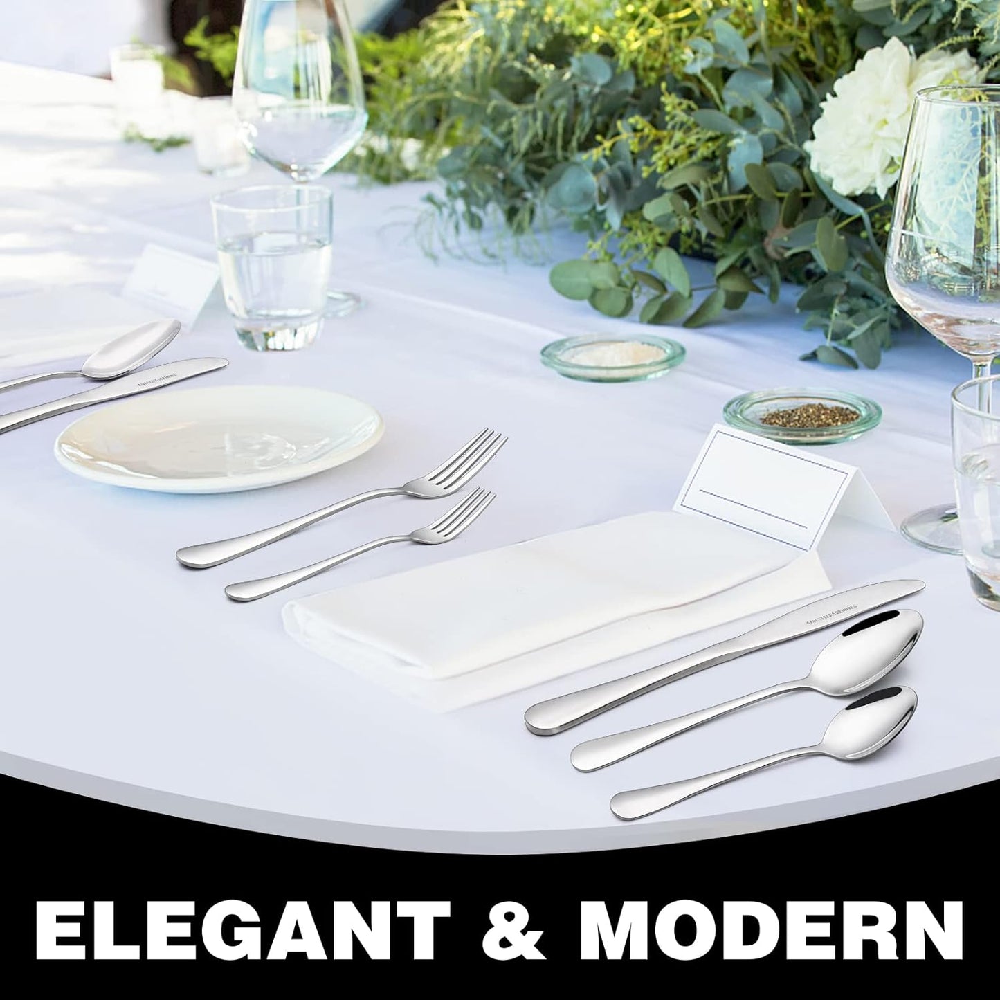 Purilite Select 48-Piece Silverware Set with Steak Knives