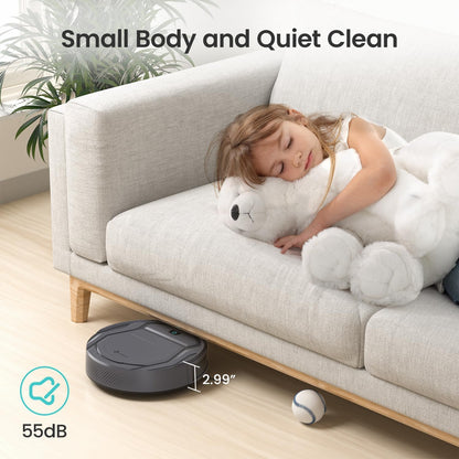 Lefant Robot Vacuum Cleaner, 6 Cleaning Modes, Wi-Fi Connected, SmartSense Technology, Multi-Surface Cleaning, Self-Charging Robotic Vacuum, Alexa, Ideal for Pet Hair and Hard Floor(M210 Pro)