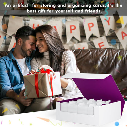 ZLCA Card Storage Box for MTG PTCG, Commander Deck Box Holds 3000+ Cards, Card Storage Case with 4 Stoppers, Card Organizer for TCG Sport Cards (Black)