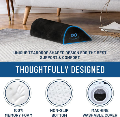 Everlasting Comfort Memory Foam Foot Rest Under Desk - Ergonomic Footrest for Home and Office, Ideal Office Accessory for Foot Support, Repose Pied Bureau