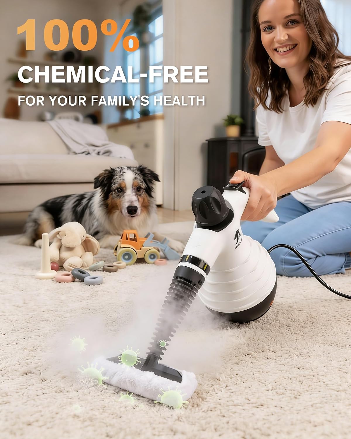 MLMLANT 300°F HandHeld Steam Cleaner,4.5 Bar Steamer For Home