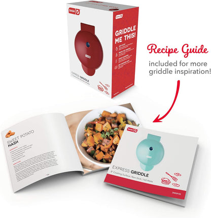 Dash DMG8100RD Express 8" Griddle, 8", Red