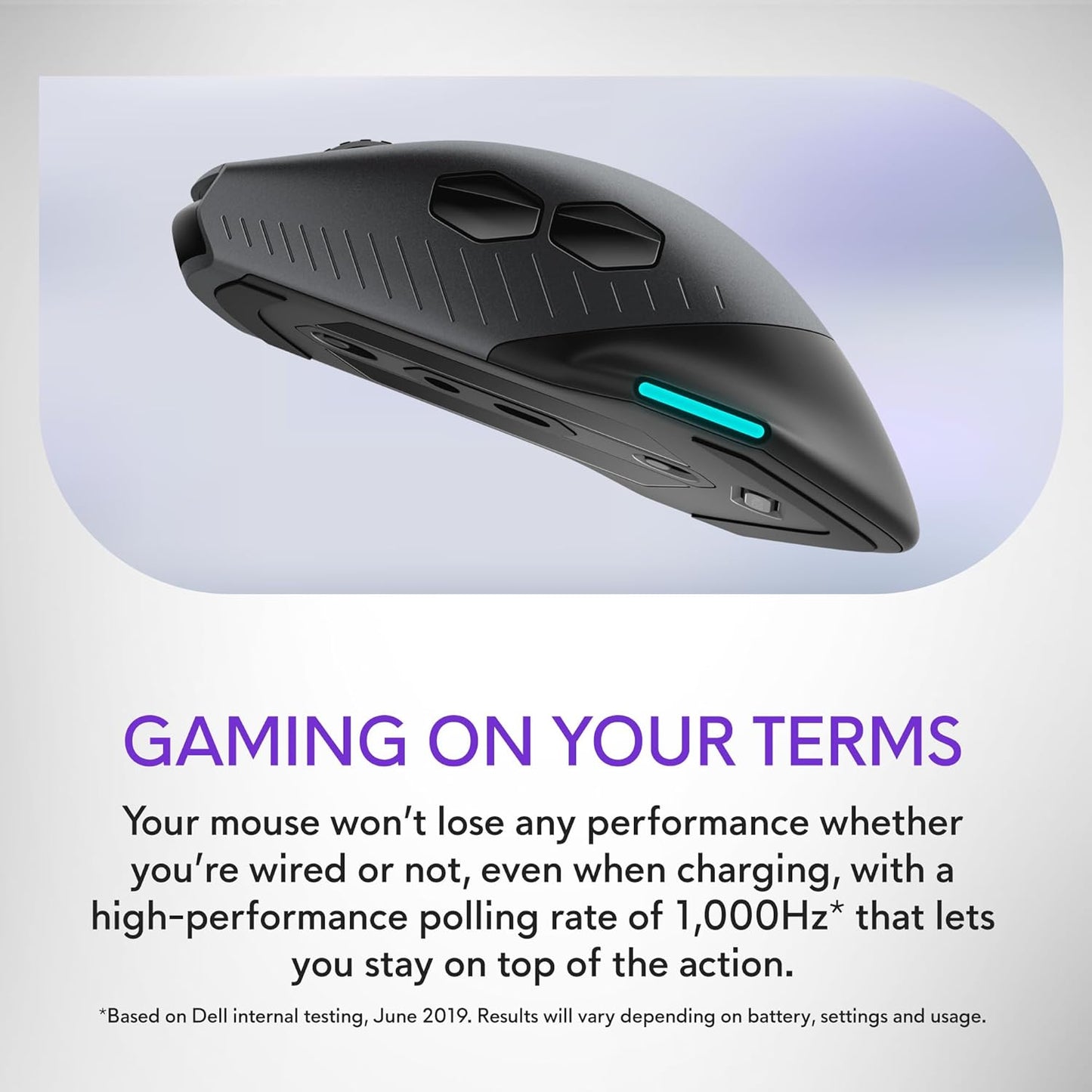 Wired and Wireless Gaming Mouse 16000 DPI Rechargeable RGB Ergonomic Ambidextrous Design - PuriLite