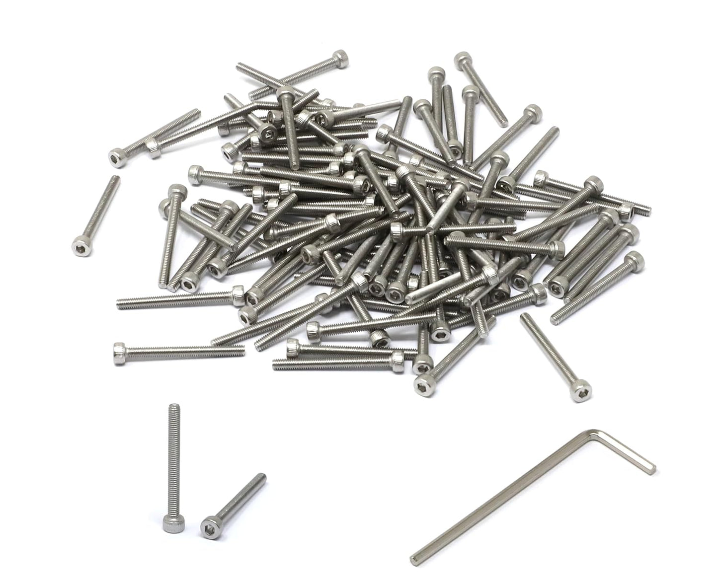 iexcell 25 Pcs M6 x 20mm Thread Pitch 1 mm Stainless Steel 304 Hex Socket Head Cap Screws Bolts Kit