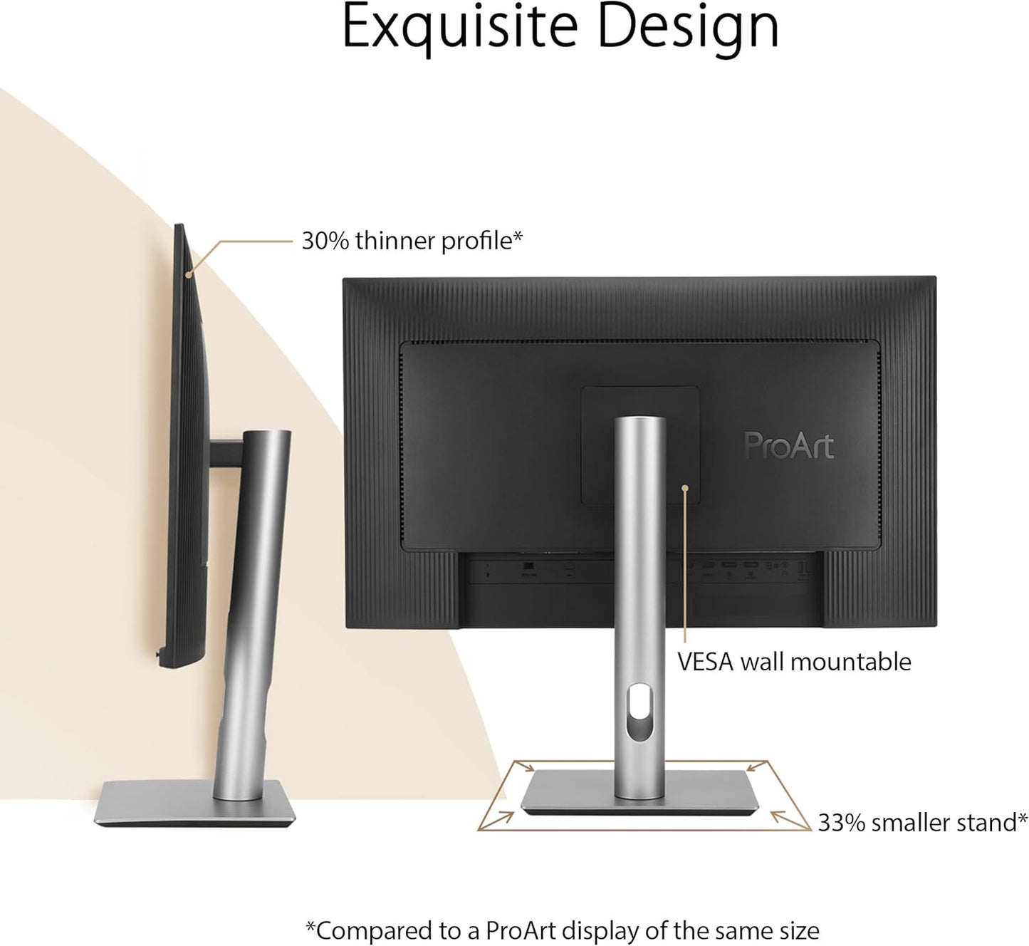 ASUS ProArt Display 27" Monitor PA278CV - WQHD (2560 x 1440), IPS, 100% sRGB, 100% Rec. 709, ΔE < 2, Calman Verified, USB Hub, USB-C, DisplayPort Daisy-Chaining, HDMI, Eye Care, Height Adjustable , BLACK/SLIVER