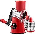 Purilite Select Rotary Cheese Grater with 3 Stainless Steel Blades