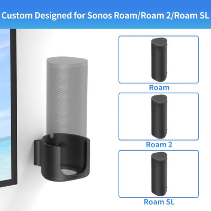 Sturdy Speaker Wall Mount for Sonos Roam 2, Roam SL - Space Saving Bracket Easy to Install, White